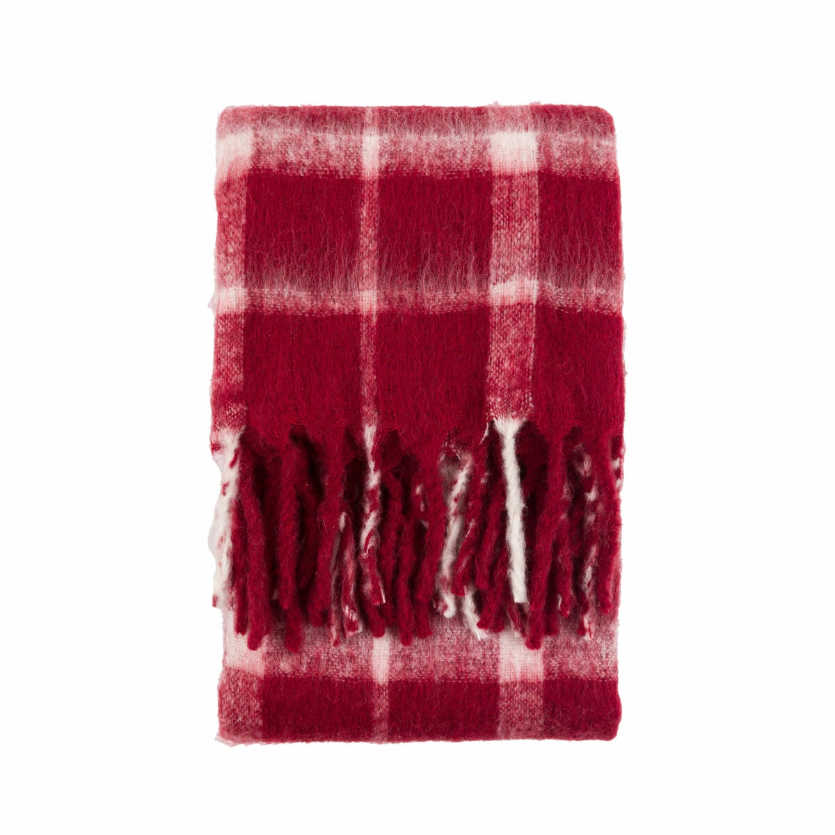 Gallery Heritage Red Check Faux Mohair Throw, 130 x 170 cm Gallery Heritage Red Check Faux Mohair Throw, 130 x 170 cm