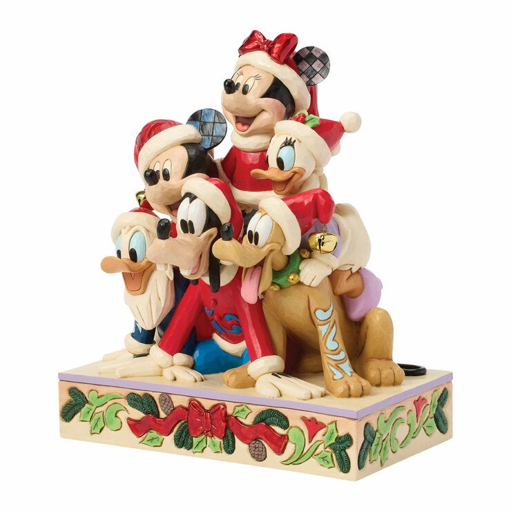 11.5 Inch Jim Shore Disney Traditions Stacked Mickey and Friends Musical Figurine