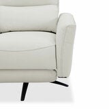 Aiden & Ivy Elton Cream Leather Manual Reclining Chair Aiden & Ivy Elton Cream Leather Manual Reclining Chair