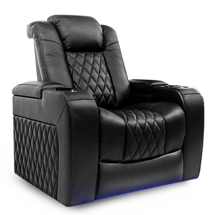 Valencia Home Theatre Seating Tuscany Single Chair, Black Valencia Home Theatre Seating Tuscany Single Chair, Black