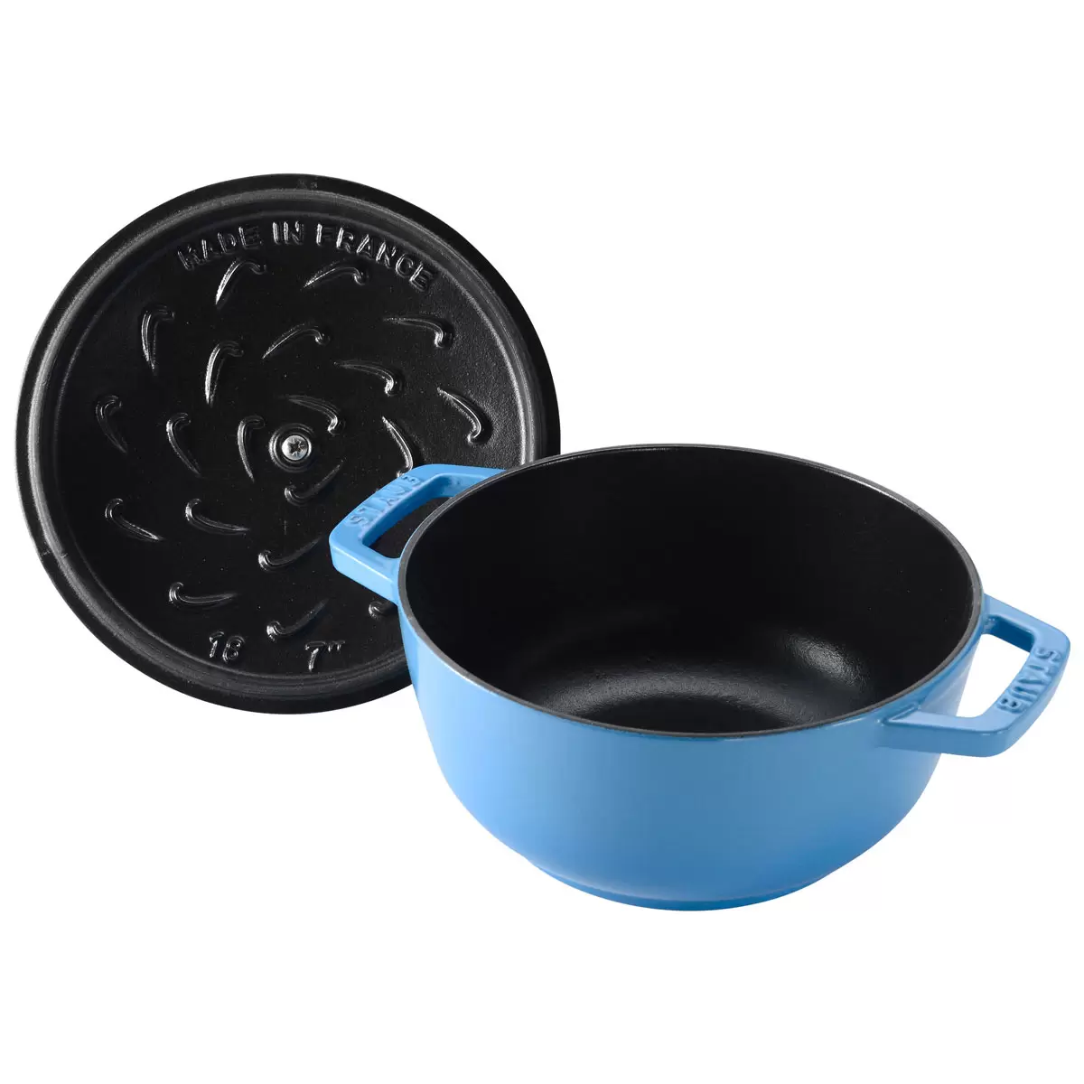 Staub 18cm Cast Iron French Oven, Ice Blue