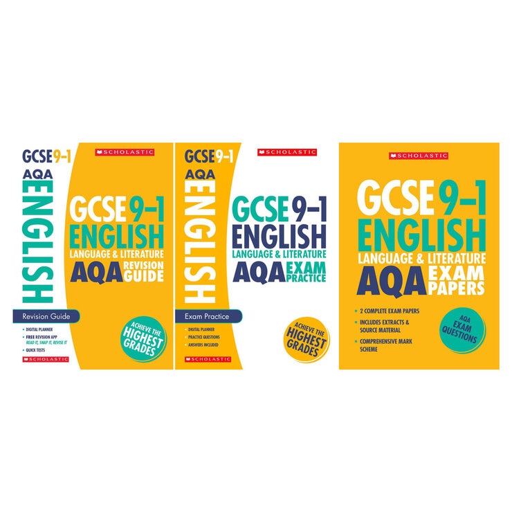 GCSE AQA Revision Guide, Exam Practice & Exam Papers, 3 Book Pack