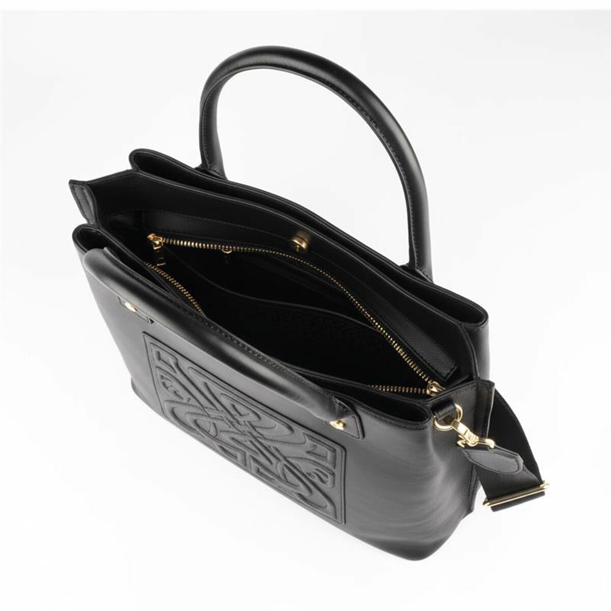 Biba Padded Leather Tote Bag in Black