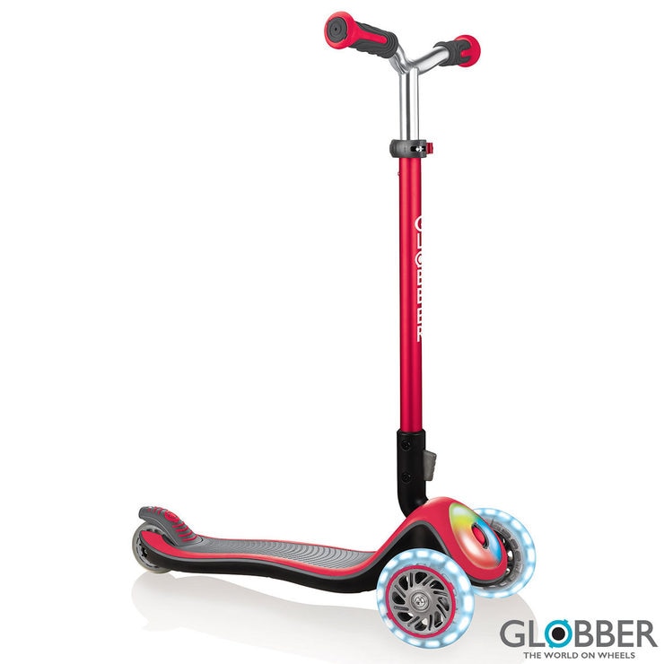 Globber elite prime from side angle on white background Globber elite prime from side angle on white background
