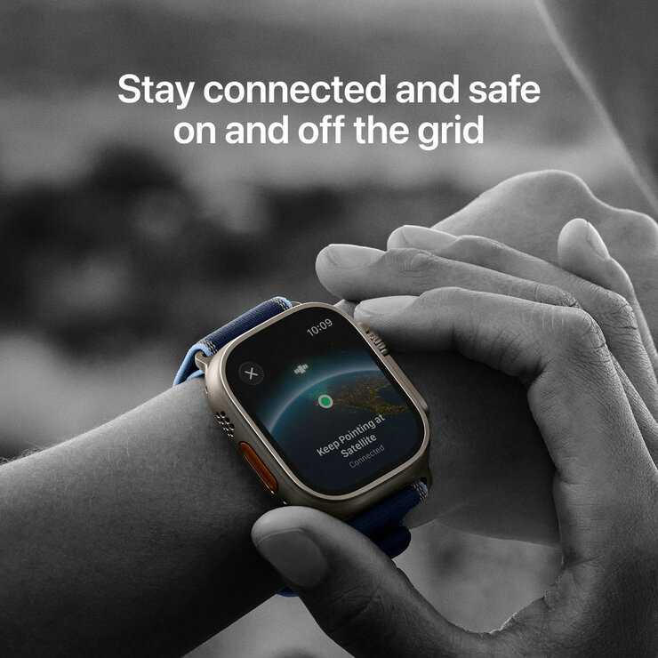 Buy Apple Watch Ultra 3 GPS + Cellular, 49mm Natural Titanium Case with Anchor Blue Ocean Band, MEWH4DH/A at costco.co.uk
