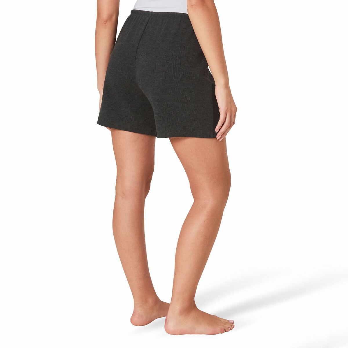 Well + Home Ladies 3 Piece Waffle Lounge Set in Black