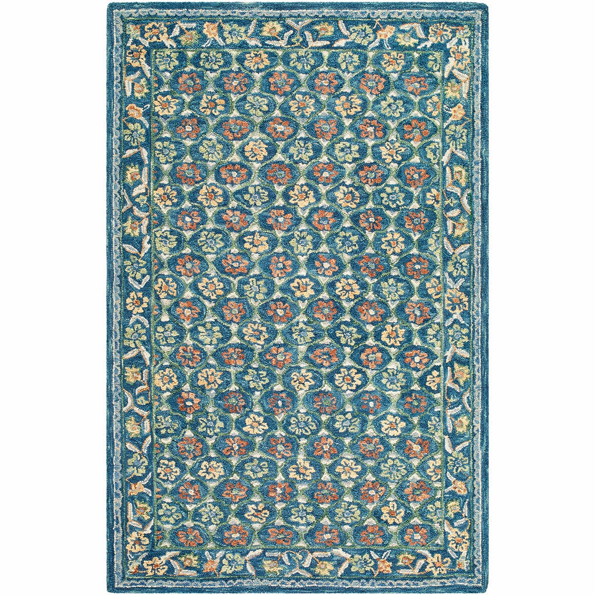 Livabliss Fairfax Blue Wool Rug, in 2 Sizes Livabliss Fairfax Blue Wool Rug, in 2 Sizes