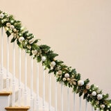 9 ft Pre-lit Christmas Artificial Garland With Twinkling LED Lights