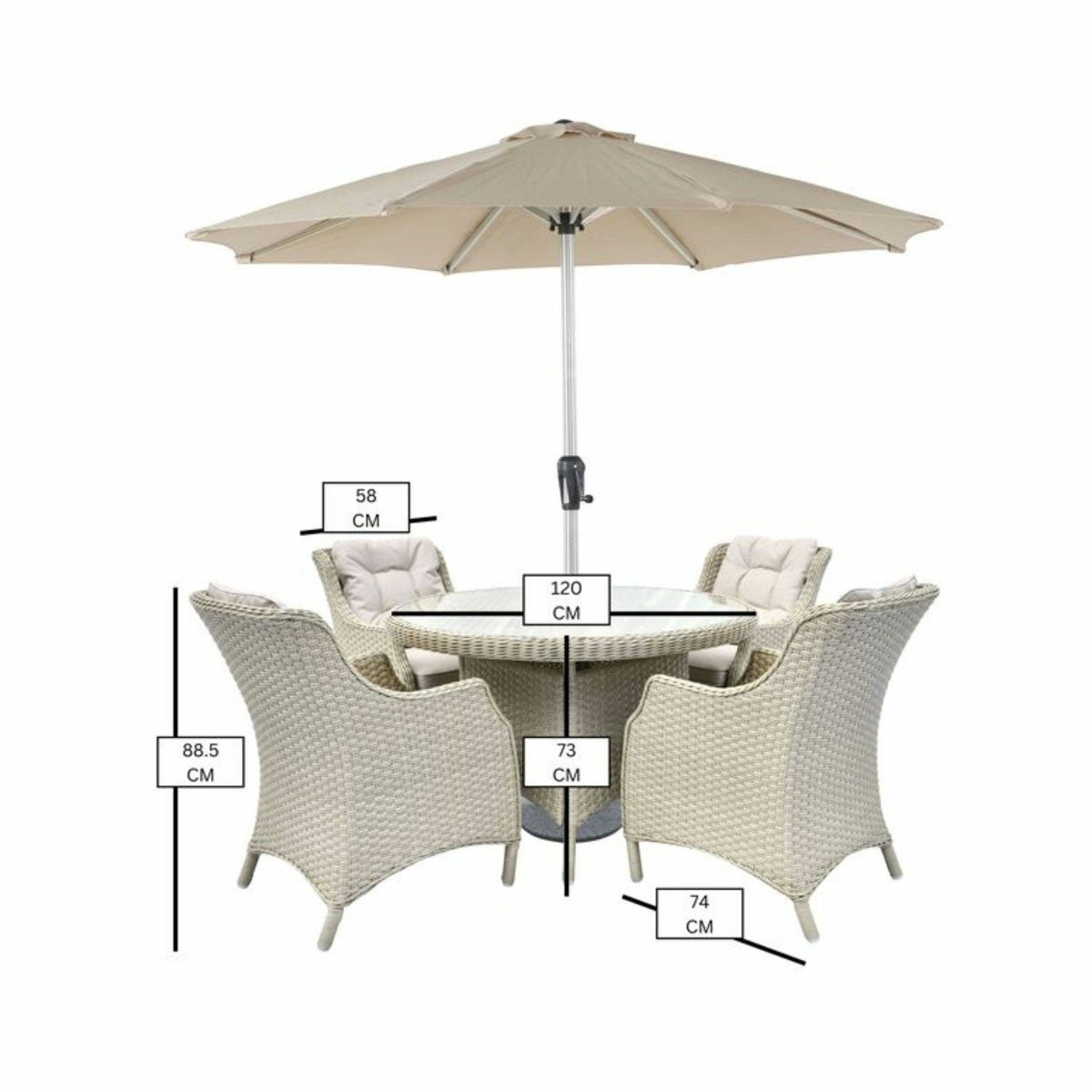 Bramblecrest Woodchester 5 Piece Patio Dining Set Bramblecrest Woodchester 5 Piece Patio Dining Set