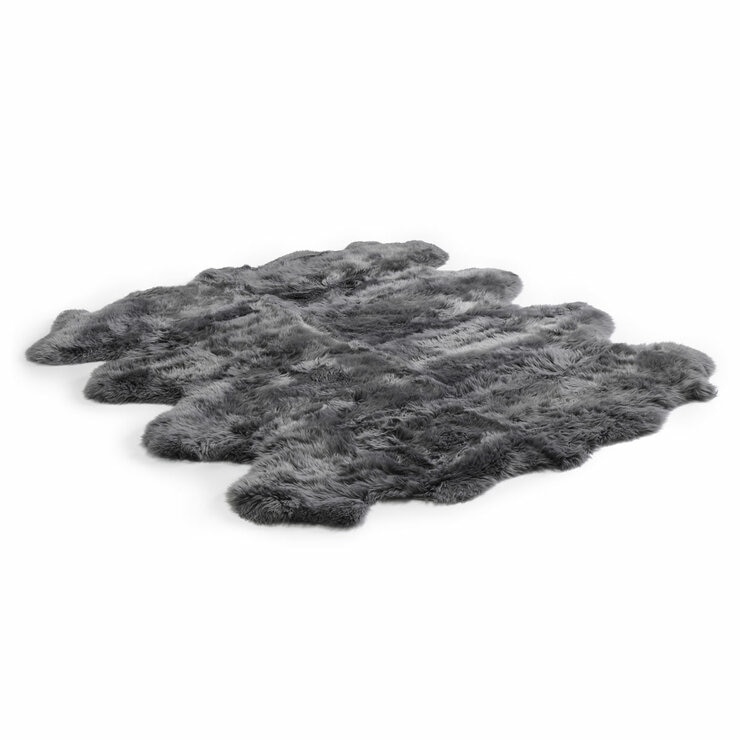 Bowron Longwool 100% Sheepskin Octo Rug, Dover