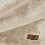FRYE Luxe Faux Fur Throw in Beige, 152 x 177 cm
