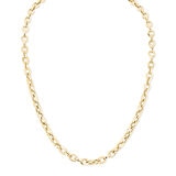 14ct Yellow Gold Oval Paperclip Chain Necklace