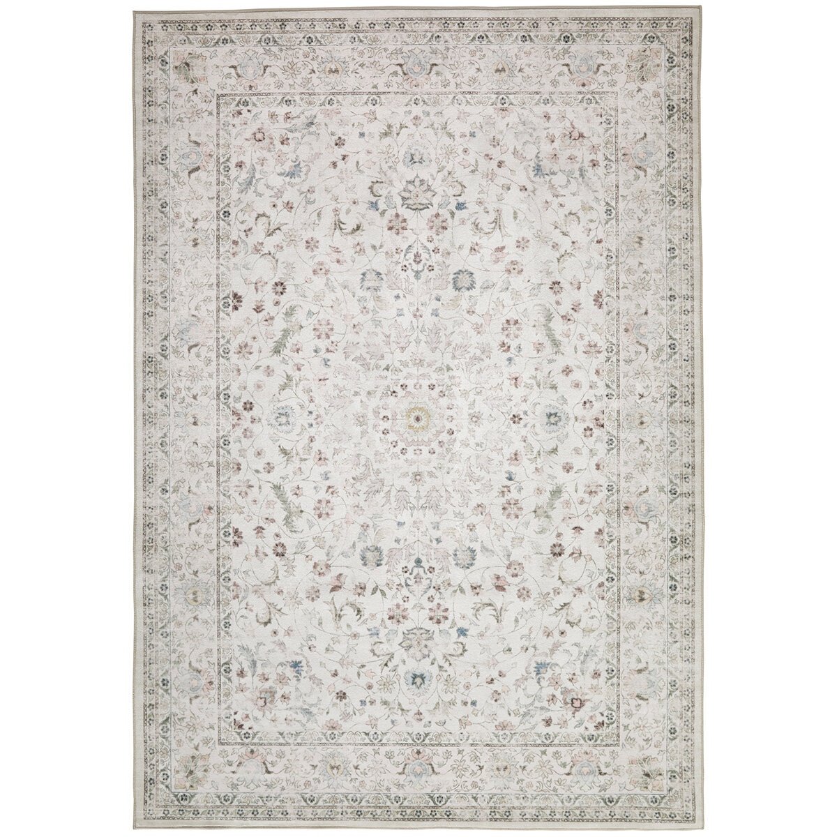 Concept Looms Liberty Cream Washable Rug, in 3 Sizes