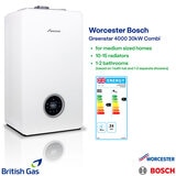 Worcester Bosch 4000 30kW Combi Boiler Installed by British Gas