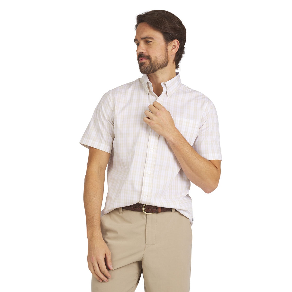 Chaps Men’s Easy Care Shirt in Khaki