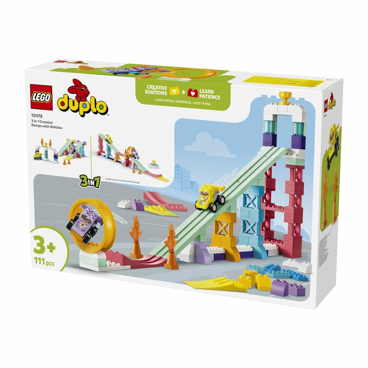 LEGO DUPLO 3 in 1 Creative Ramps with Vehicles - Model 10478 (3+ Years)