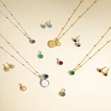 Gold Plated Semi-Precious Pendant