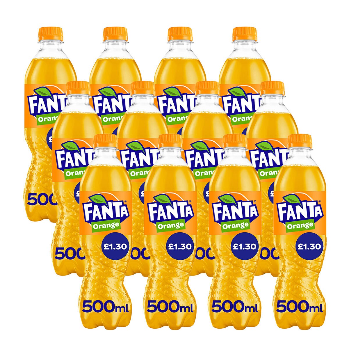 Fanta Orange PMP £1.30, 12 x 500ml
