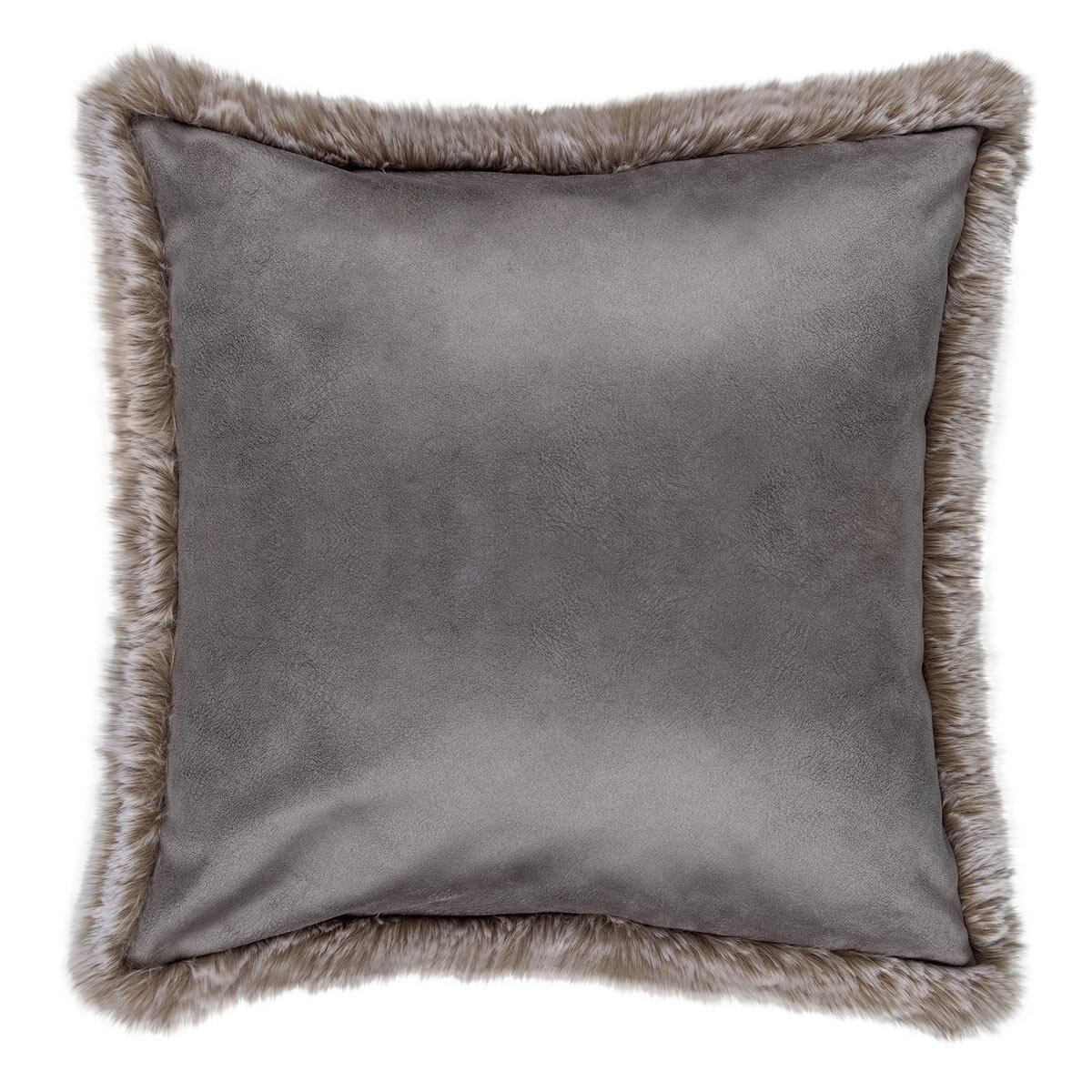 Mon Chateau Taupe Oversized Ultra Luxe Faux Fur Cushion