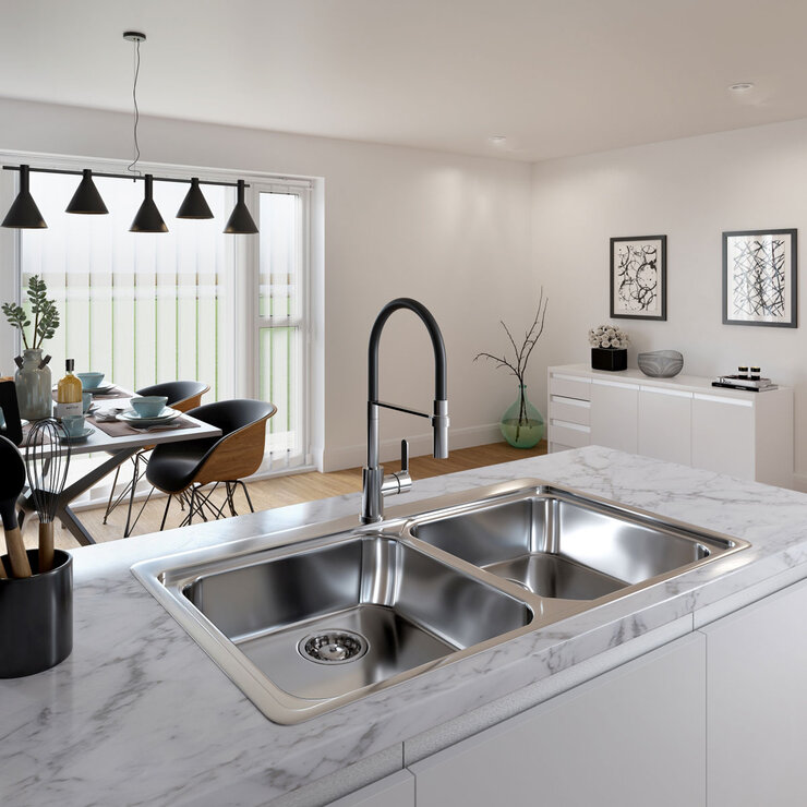 lifestyle image of chrome tap lifestyle image of chrome tap