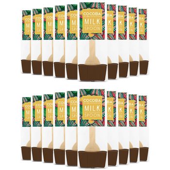 Cocoba Milk Chocolate Hot Chocolate Spoons, 20 x 50g