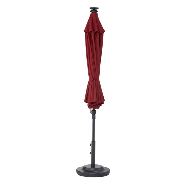 Activa ProShade 10ft (3.05m) Aluminium Market 40 LED Umbrella in Red Costco UK