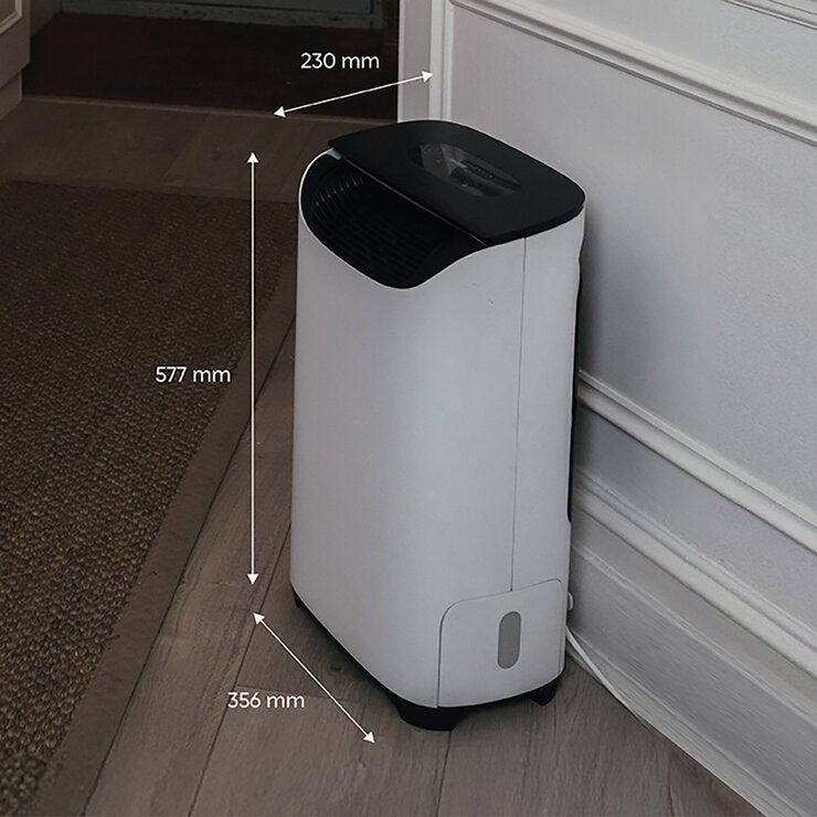 Dimensions of the dehumidifier
