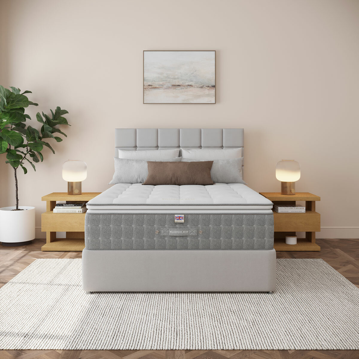 Mattress on bed in lifestyle image