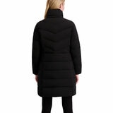 Halston Ladies Hooded Walker Coat in Black