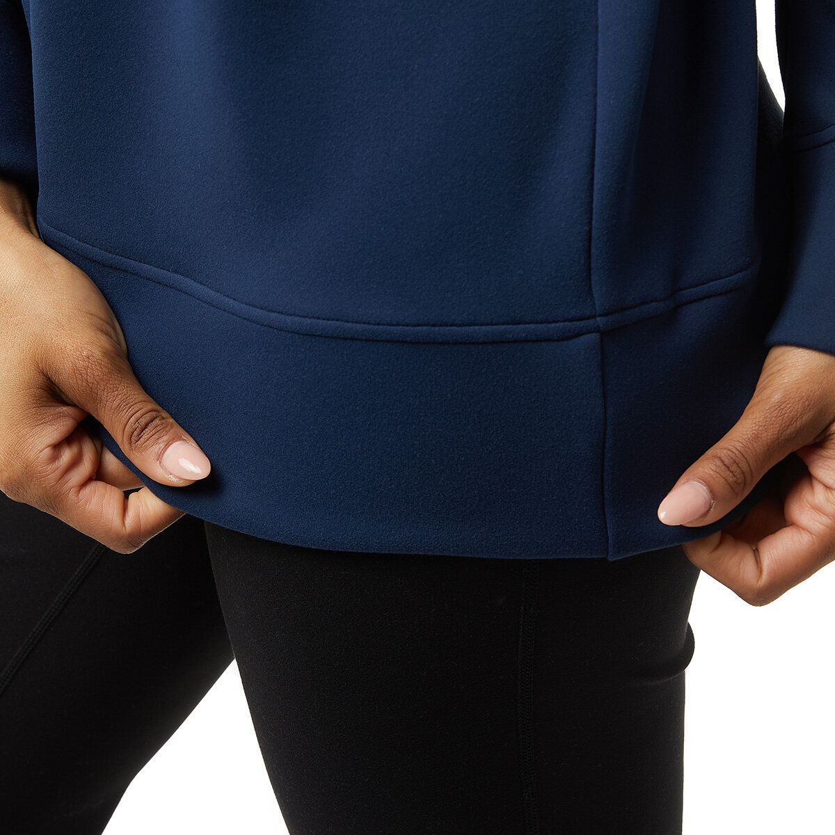 32 Degrees Ladies Sueded Tech Crewneck in Navy