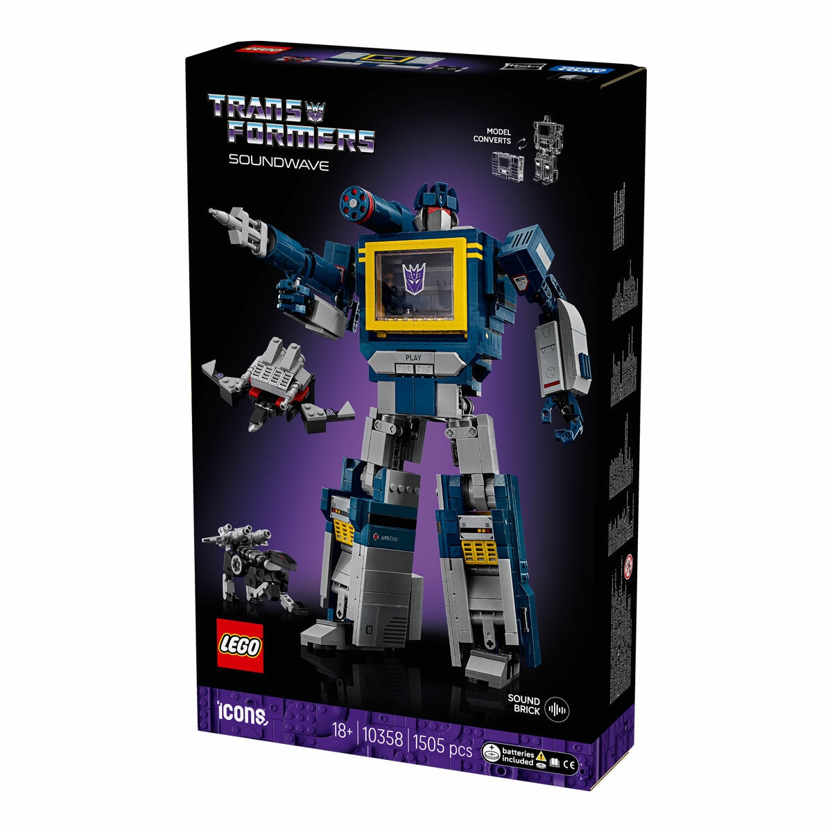 LEGO Icons Transformers: Soundwave - Model 10358 (18+ Years)