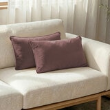 Sutton Place Collection Brown Velvet Cushion 2 Pack, 35 x 55 cm