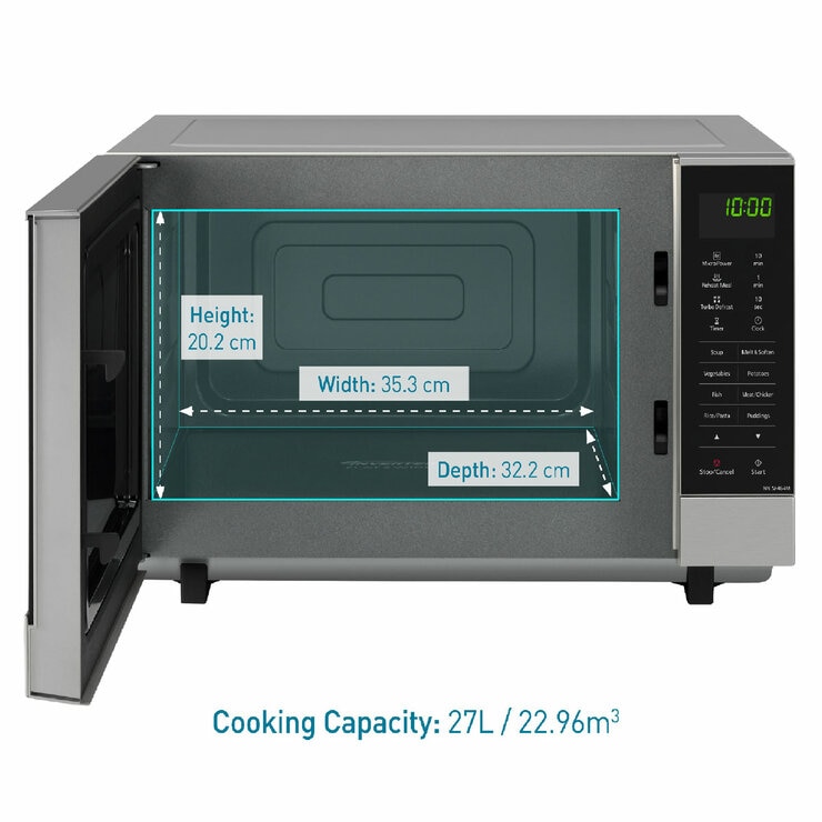 Panasonic 27 litre flat bed solo microwave