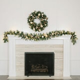 9 ft Pre-lit Christmas Artificial Garland With Twinkling LED Lights