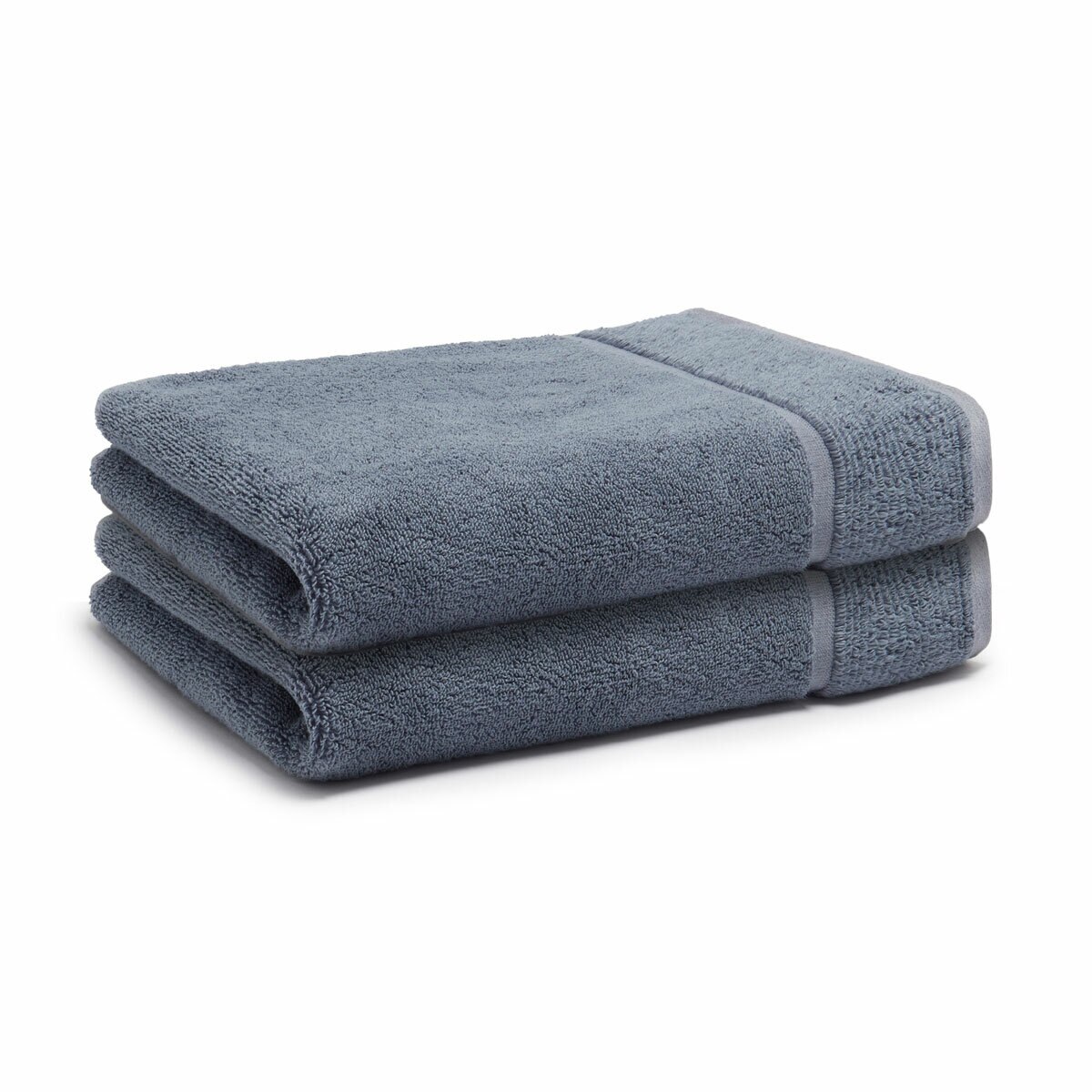Panda Bamboo & Cotton Blue Hand Towels, 2 Pack