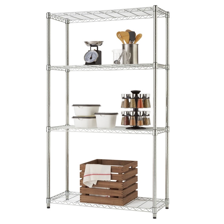 TRINITY 36" (91cm) EcoStorage™ 4Tier Chrome Storage Unit Costco UK