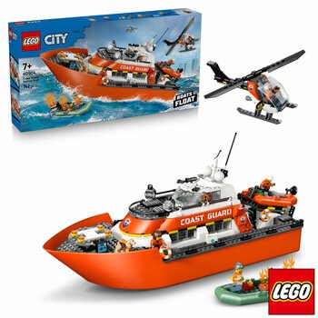 LEGO City Coast Guard Rescue Boat & Helicopter Model 60504 (7+ Years)