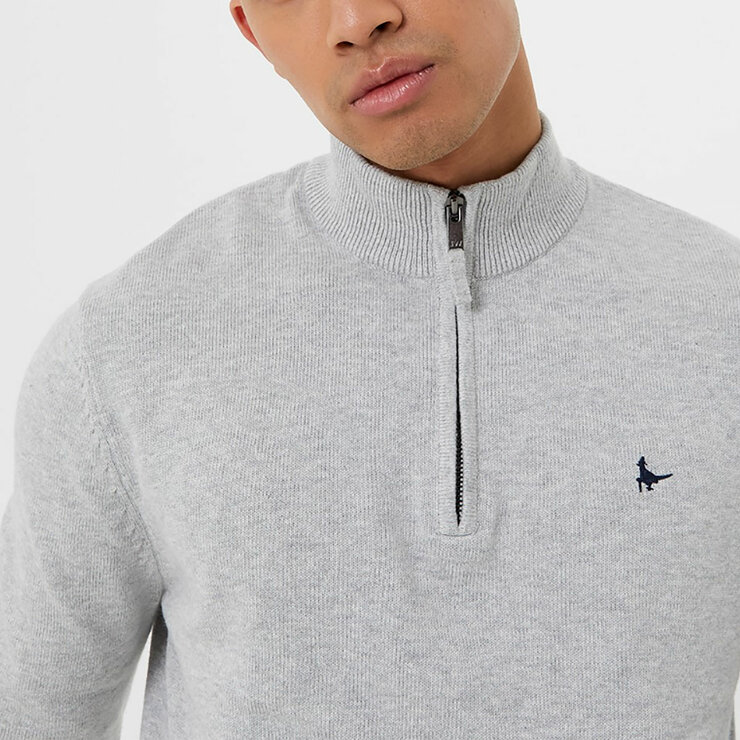 Jack Wills Men's Funnel Neck 1/2 Zip Sweater