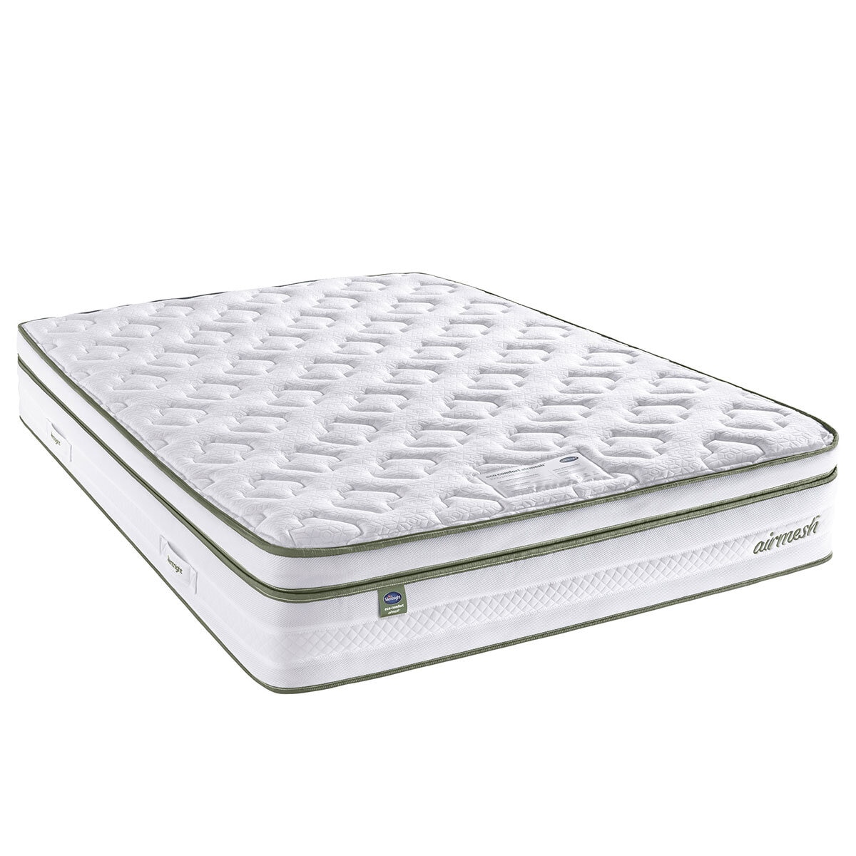 Silentnight AirMesh® 3000 Pocket Boxtop Mattress & Sandstone Full Ottoman Divan in 3 Sizes