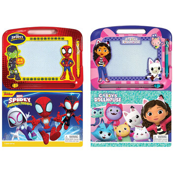 Learning Series Board Book & Drawing Pad in 2 Options: Spidey & Friends or Gabby's Dollhouse