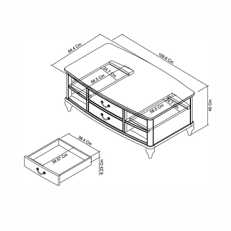 Bentley Designs Margaux Chalk Oak Coffee Table Costco UK
