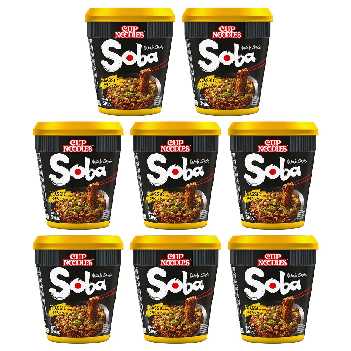 Nissin Soba Cup Classic Noodles, 8 x 90g