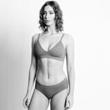 Elle Women's Seamless Bralette, 2 Pack in Blue Fog, Large