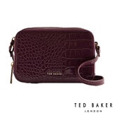 Ted Baker Stina Croc Mini Camera Bag in Maroon