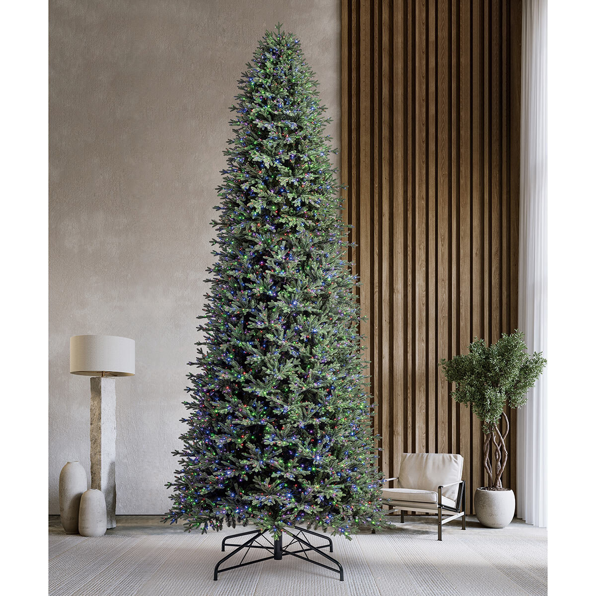 15 ft (4.6m) Pre-Lit Aspen Artificial Christmas Tree With 6,000 Color-Changing LED Lights
