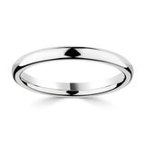 2.5mm Basic Court Wedding band. 18ct White Gold