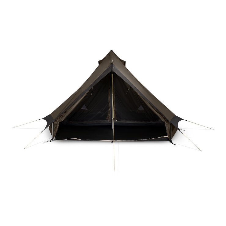 Studio image of the tent with the front open