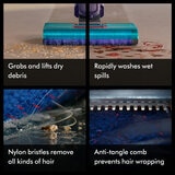 Lifestyle image of Dyson Clean+Wash Hygiene hard floor cleaner close up of cleaner head