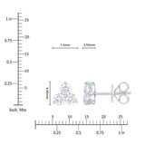 0.85ctw 3 stone earrings