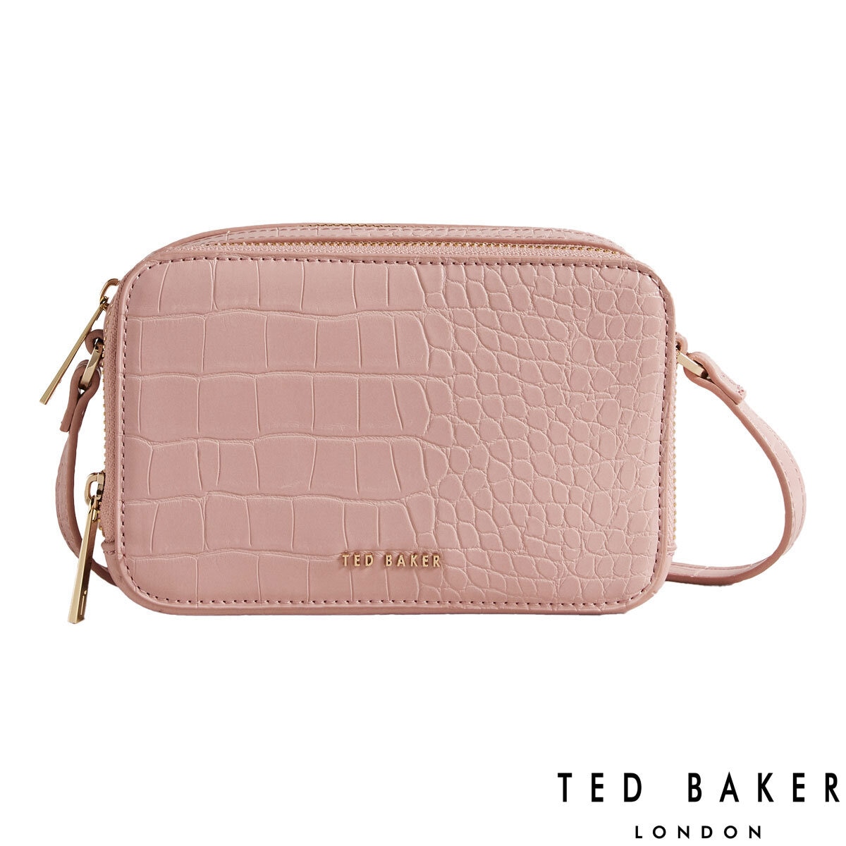 Ted Baker Stina Croc Mini Camera Bag in Pink